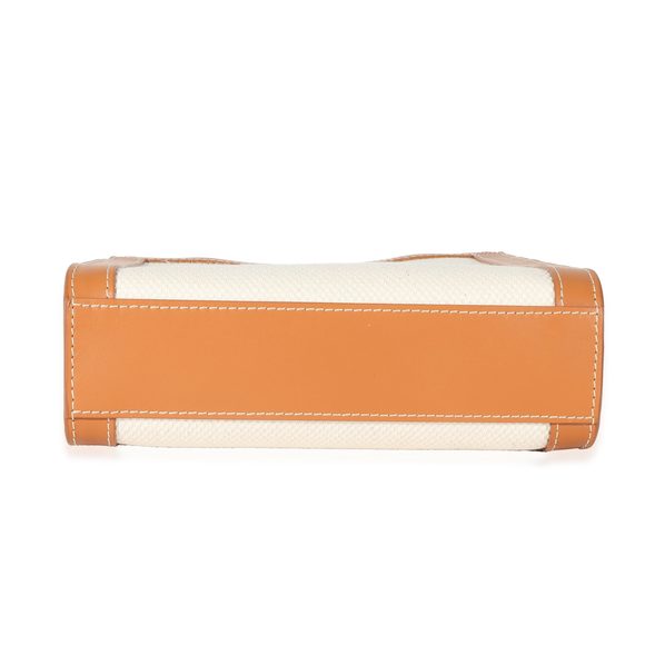 Celine Natural Canvas & Tan Calfskin Mini Vertical Cabas Tote - Picture 7 of 9